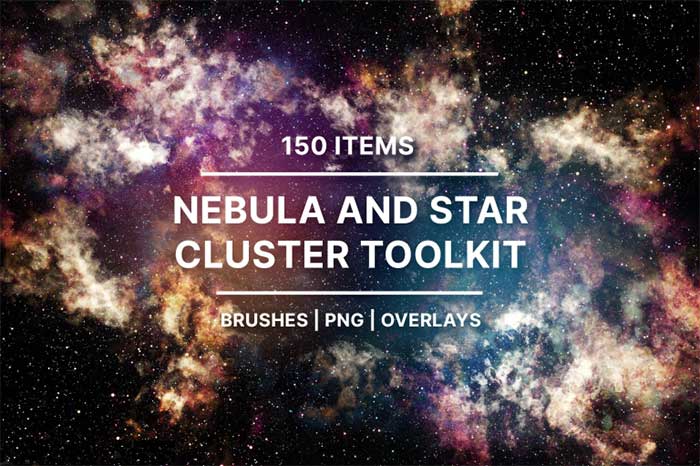 Nebula Star Clusters Brushes PNG