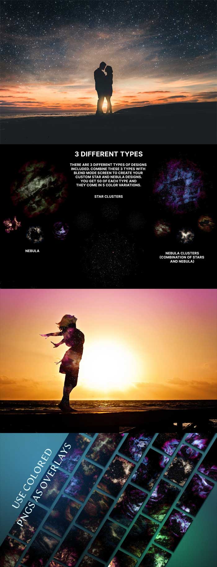 Nebula Star Clusters Brushes PNG