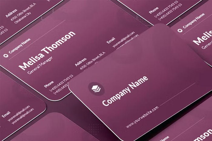 Purple Circle Business Card Free Download Purple Circle Business Card