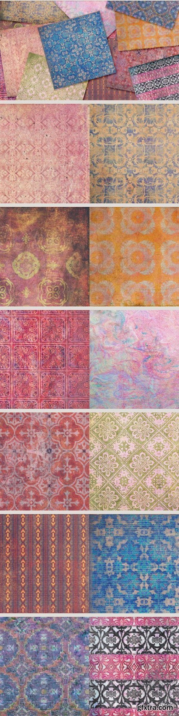 12 Vintage Patterned Paper Backgrounds 12 Vintage Patterned Backgrounds
