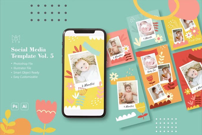 Baby Milestone Social Media
