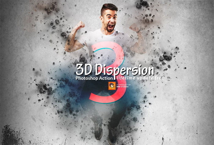3D Dispersion Photoshop Action