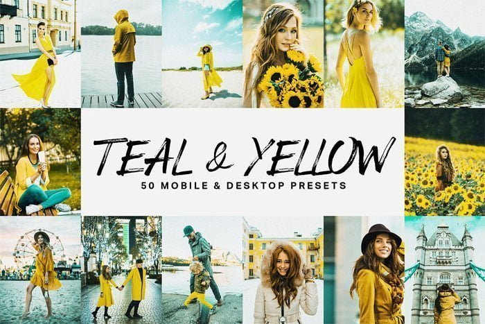 50 Teal & Yellow Presets