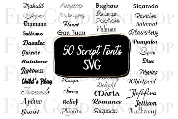 Creativefabrica - 50 Script Fonts Bundle 50 Script Fonts Bundle