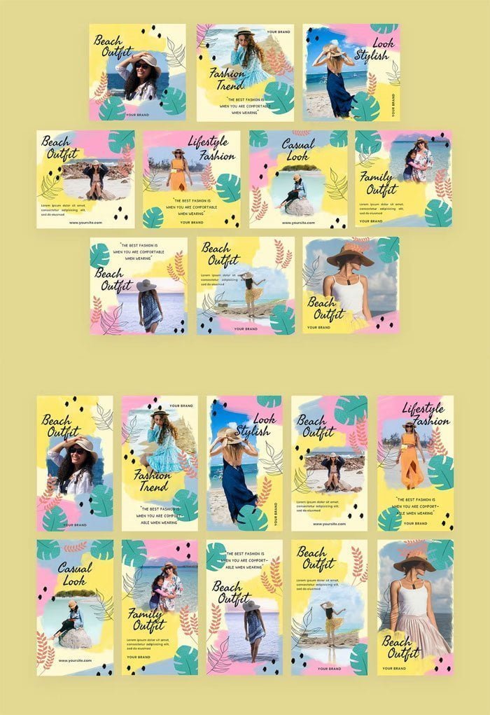Miami - Instagram Template Pack Free Download Miami - Instagram Template Pack