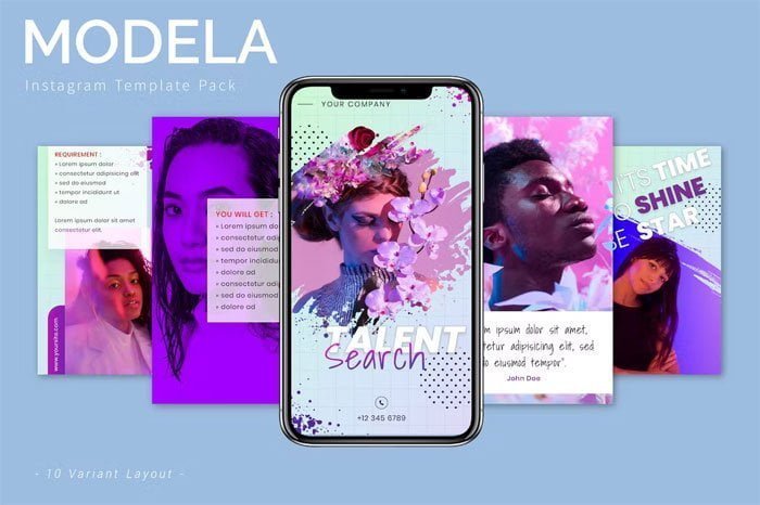 Modela Instagram Template