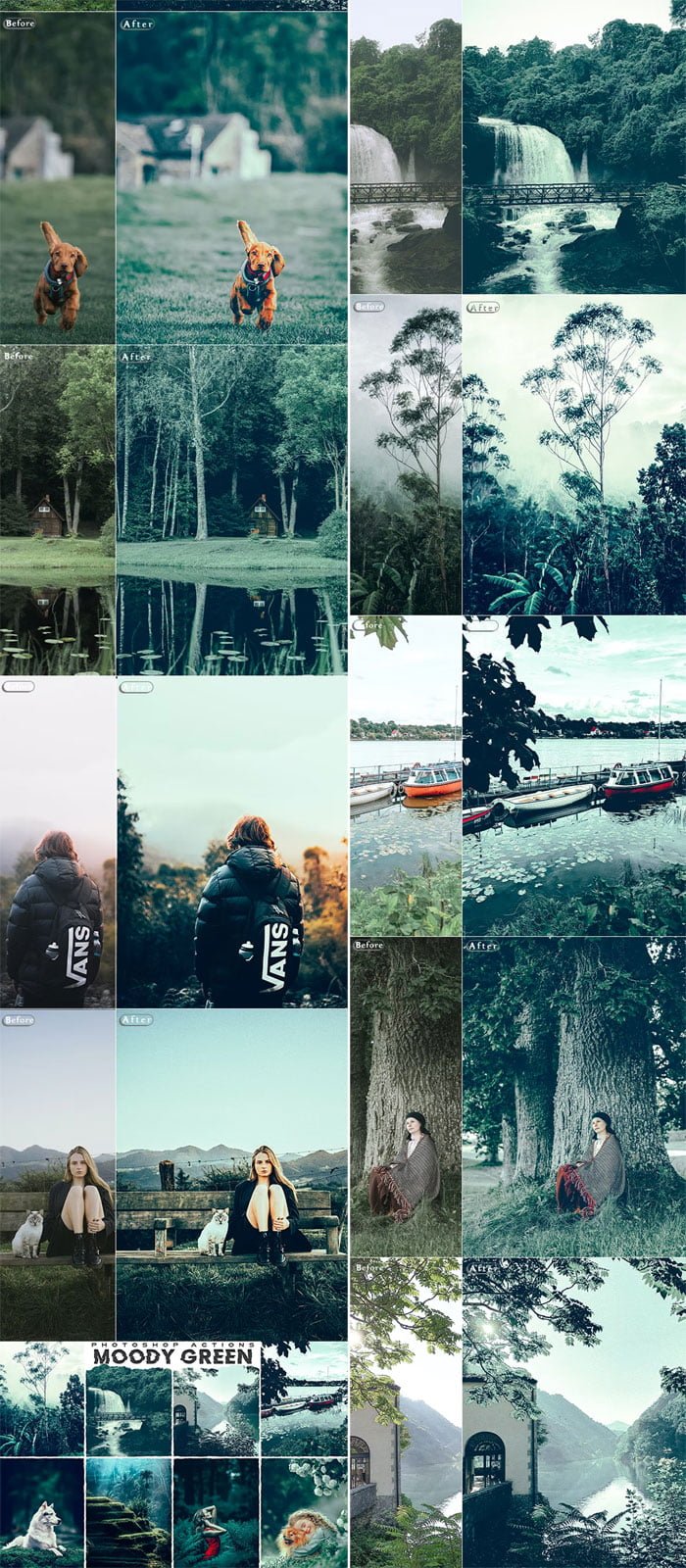 Moody Green Cinematic Photoshop Actions