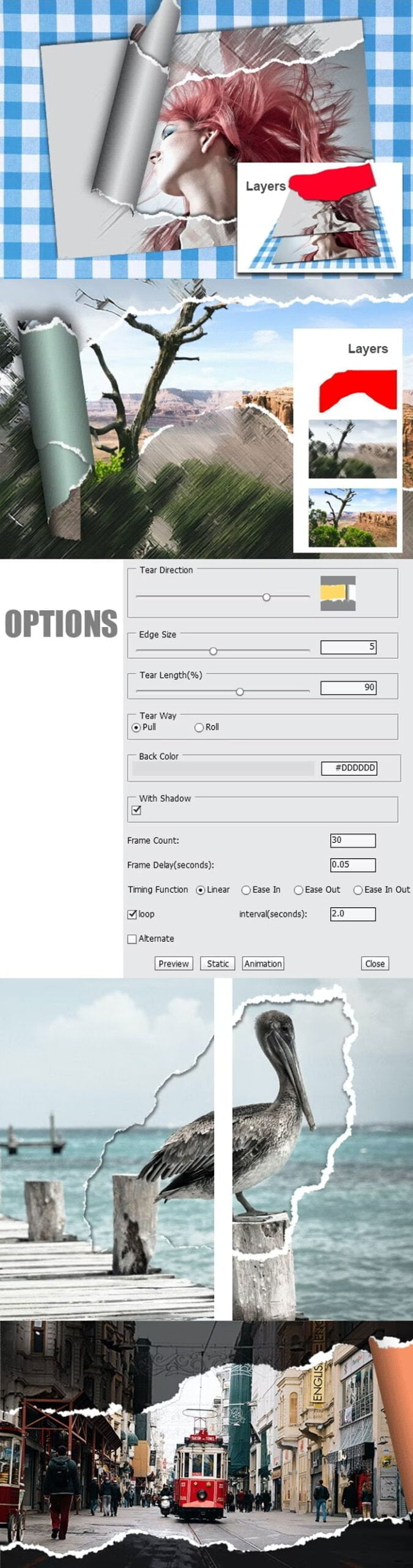 Torn Paper Animation Add-on