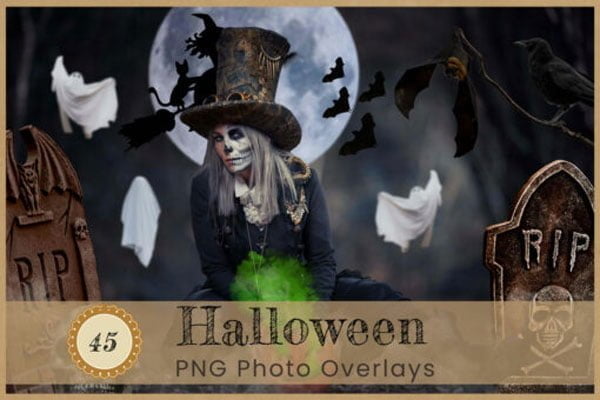 45 Halloween Overlays Creepy