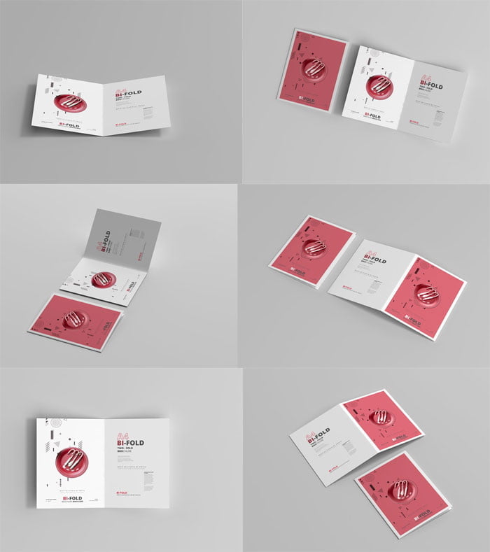A4 Bi-Fold Brochure Mockups A4 Bi-Fold Brochure