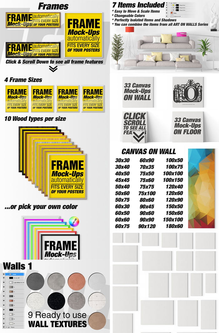 Canvas Mockups Frames v.4