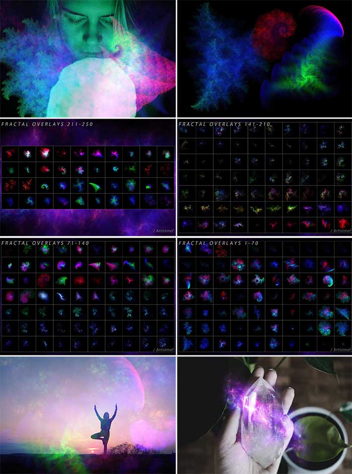 CreativeMarket - 250 Ayahuasca Fractal Photo Overlays 250 Ayahuasca Fractal Photo Overlays