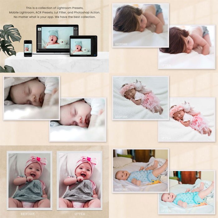 CreativeMarket - Baby Lightroom Photoshop LUTs Baby Lightroom Photoshop LUTs