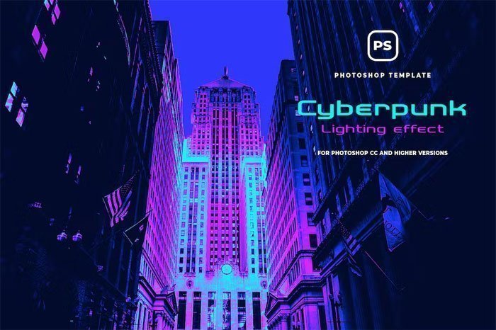 Cyberpunk Effect Photoshop Free Download Cyberpunk Effect Photoshop