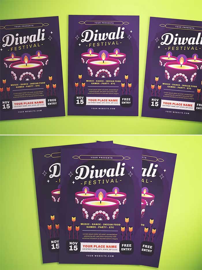 Diwali Event Flyer Free Download Diwali Event Flyer