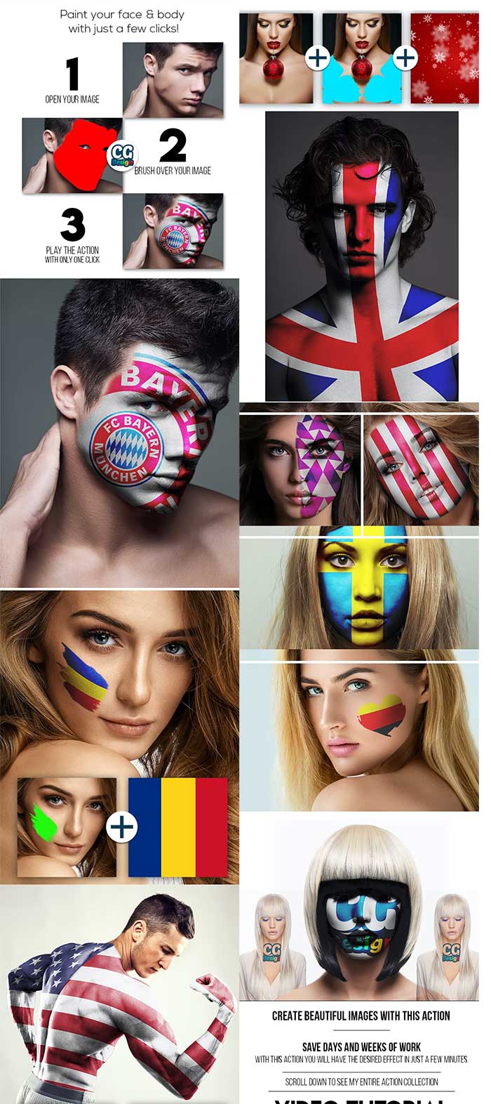 Face and Body Paint Action