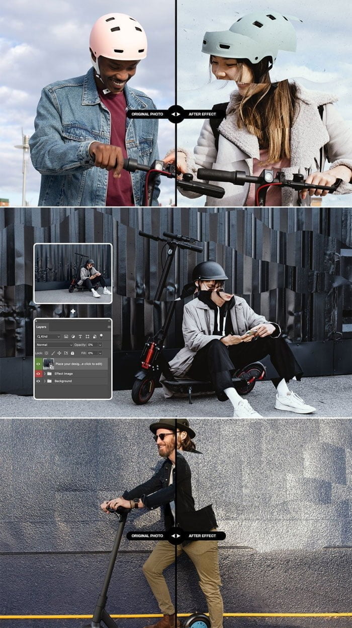 Fragment Distortion Photo Effect Fragment Distortion Photo Effect