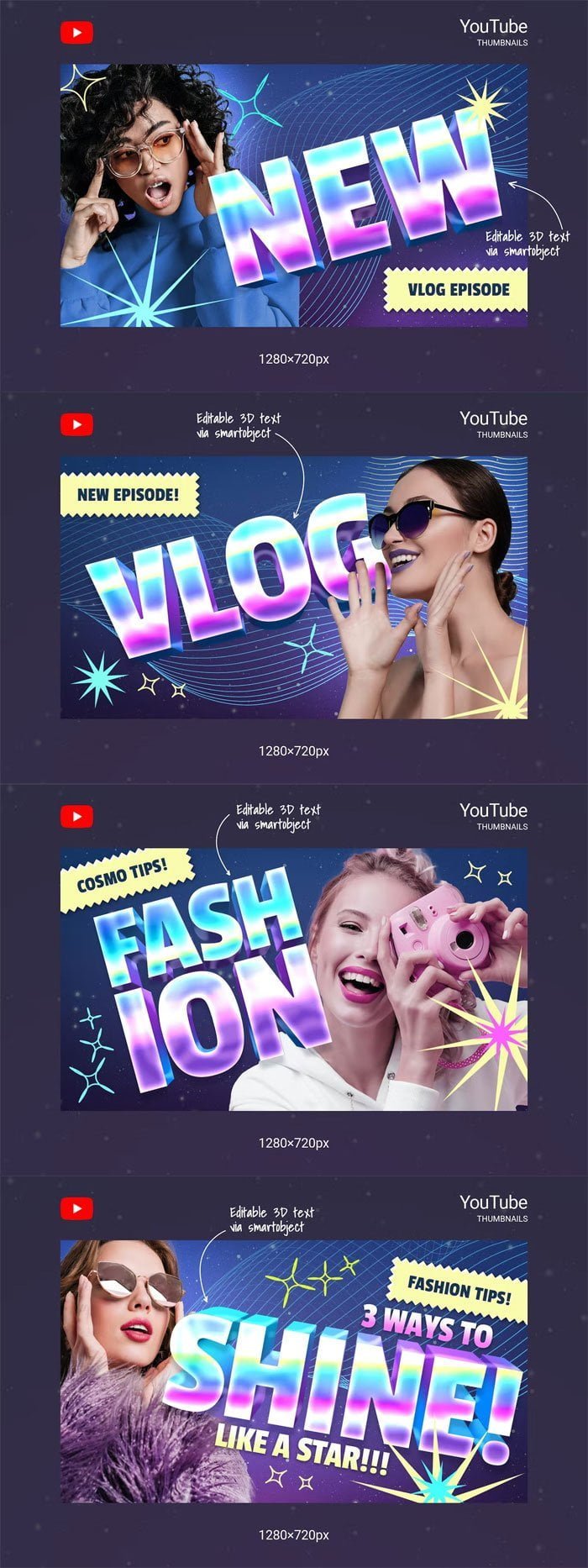 Holographic YouTube Thumbnails