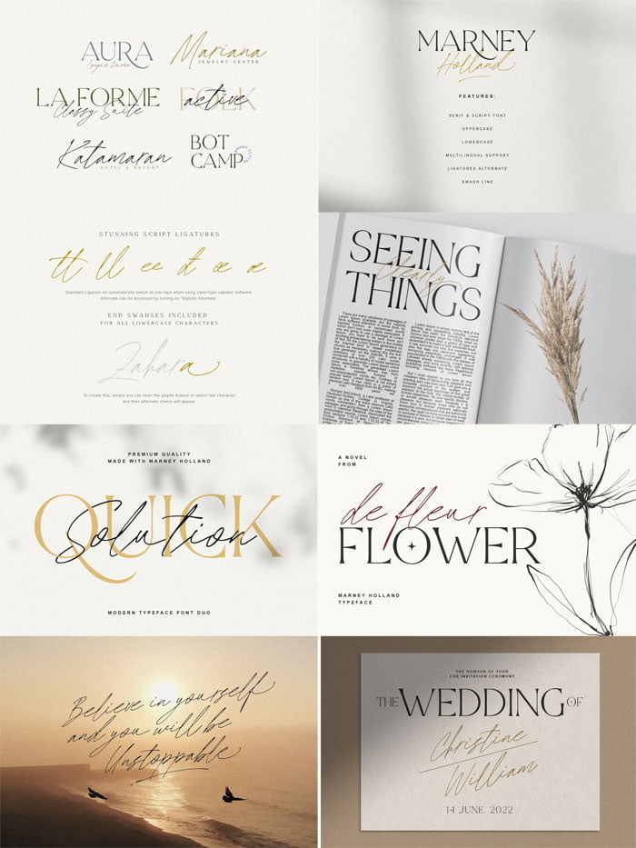 Marney Holland Stylish Font Duo