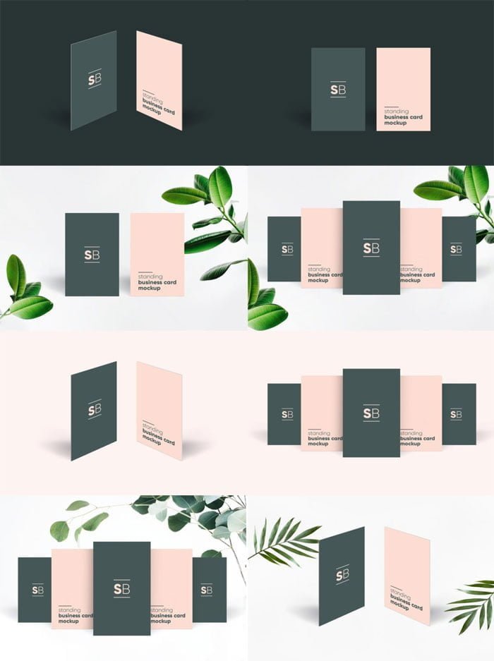 Standing Business Card Mockup