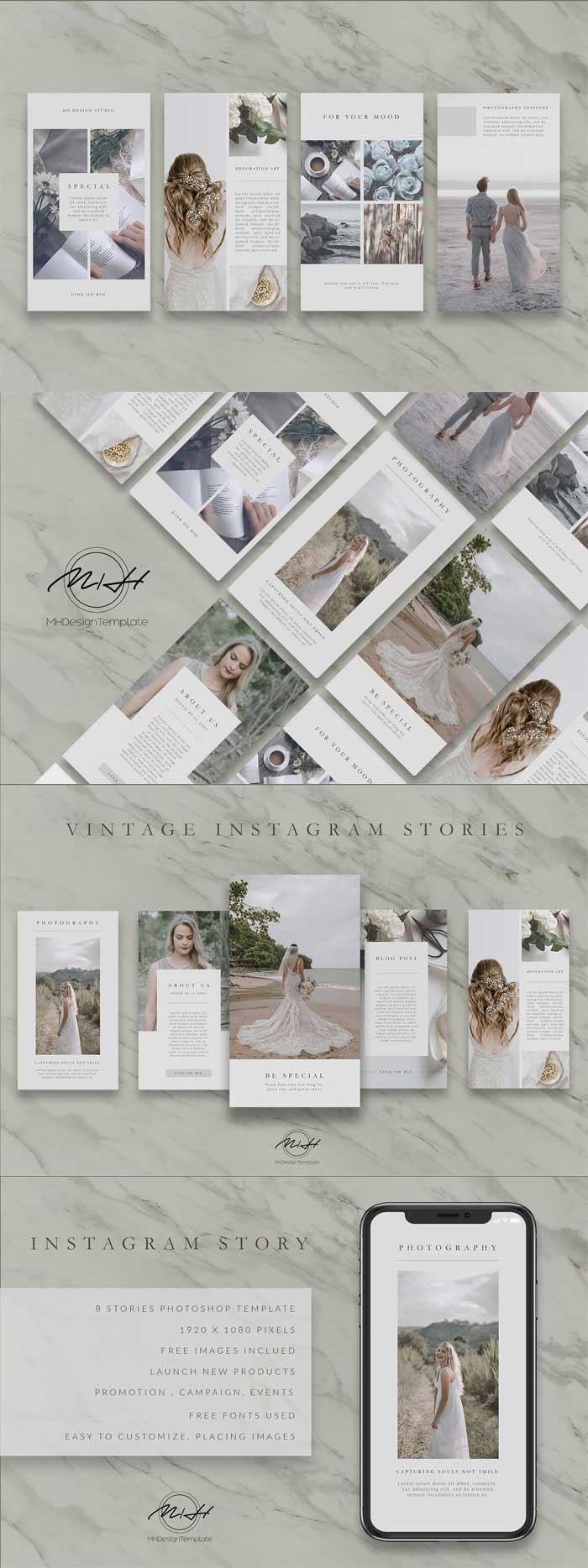 Vintage Instagram Stories Template