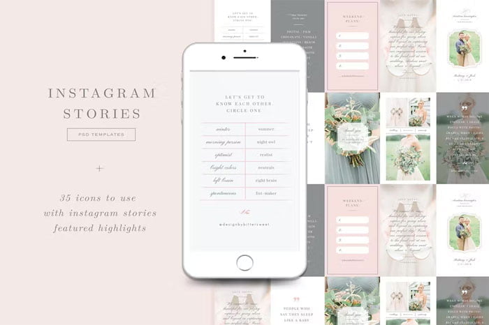 Wedding Photographer Instagram Stories