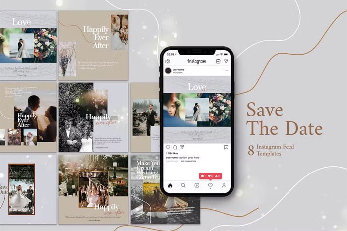 Wedding Photography Instagram Post Template Wedding Photography Instagram Post