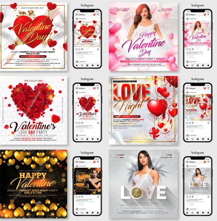 10 Valentines Day Flyers Bundle