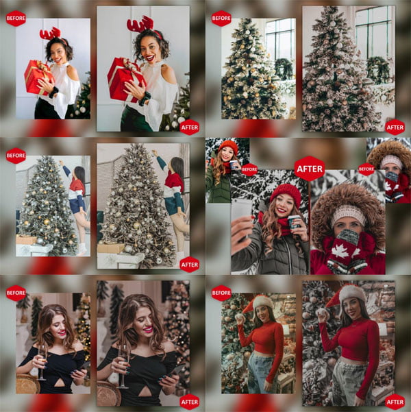 12 Jingle Bells Photoshop Actions