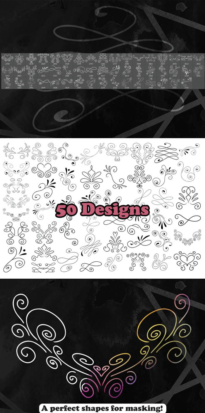 50 Calligraphy Photoshop Stamp Brushes 50 Calligraphy Stamp Brushes