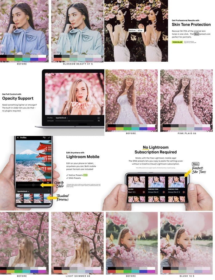 50 Sakura Light Presets