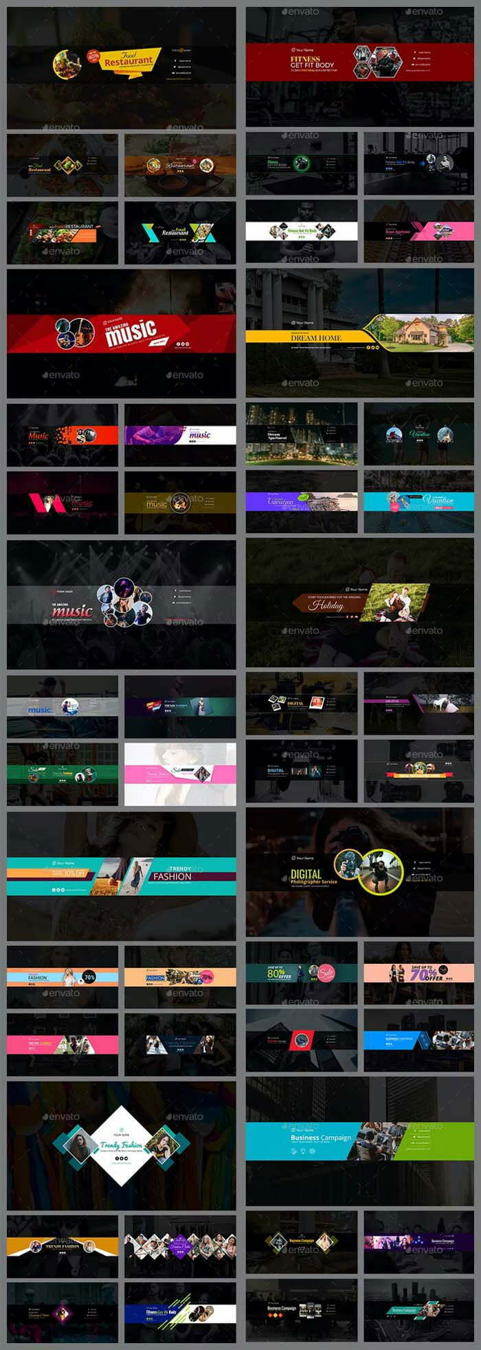50 YouTube Channel Art