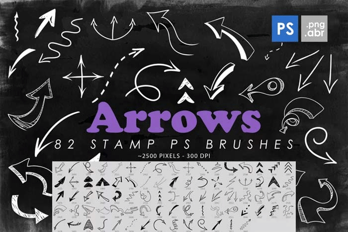 82 Arrows Photoshop Stamp Brushes 82 Arrows Stamp Brushes