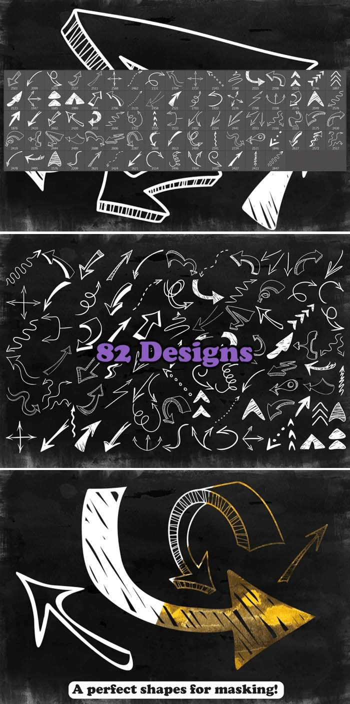 82 Arrows Photoshop Stamp Brushes 82 Arrows Stamp Brushes