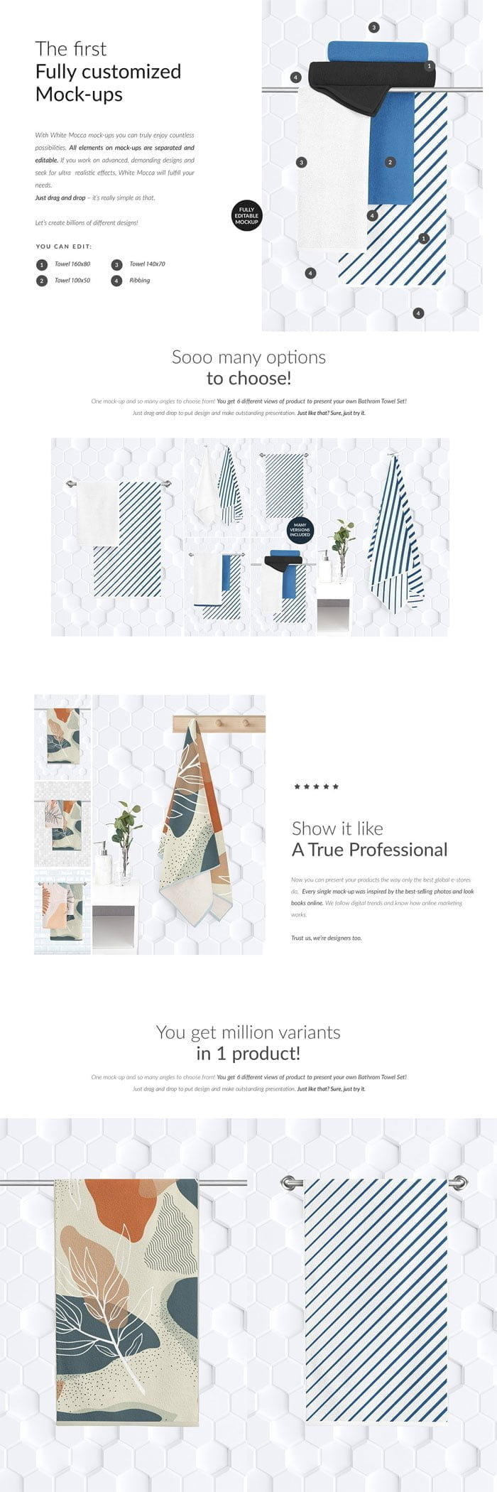 Bathroom Towel Set Mock-ups Bathroom Towel Set Mock-ups