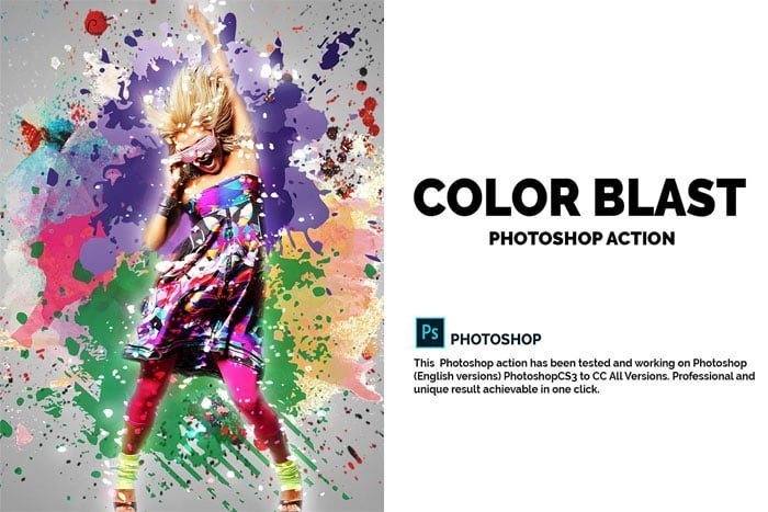 Color Blast Photoshop Action Color Blast Photoshop Action