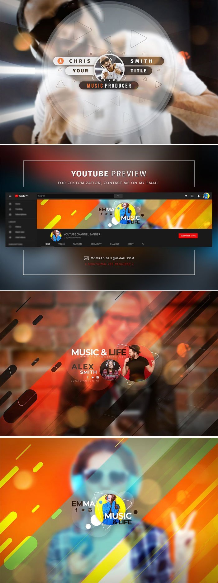 Creative Multi Purpose YouTube Banner