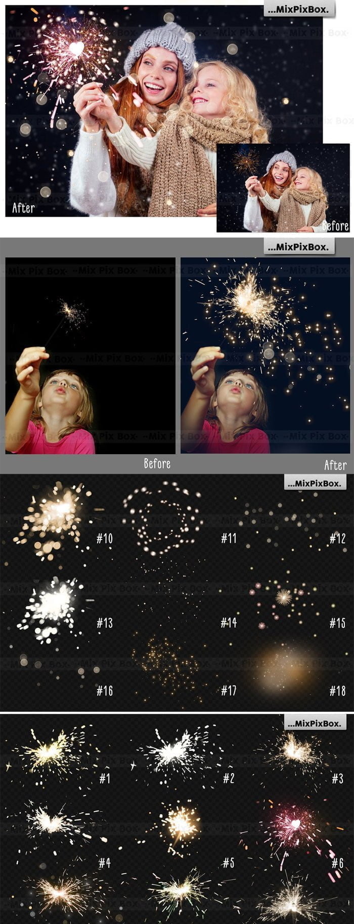 Sparkler Photo Overlays