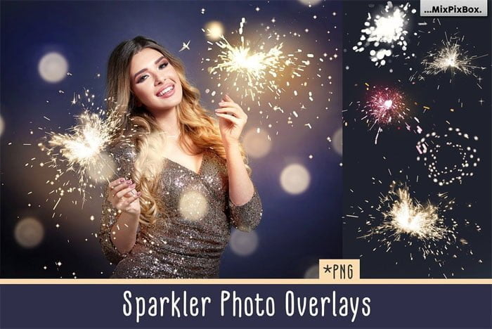 Sparkler Photo Overlays