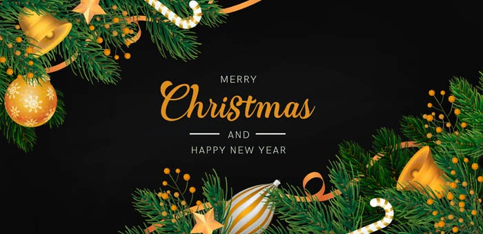 Elegant Christmas Background With Golden Decoration Elegant Christmas Background