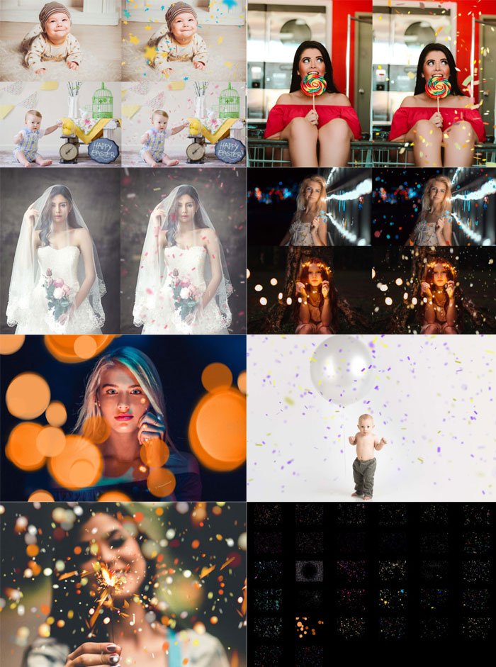 Fantasy & Colorful Confetti Overlay II