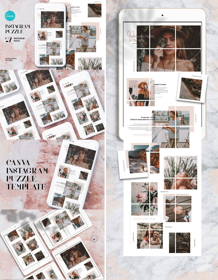 InstaGrid 1.0 Canva Puzzle Template