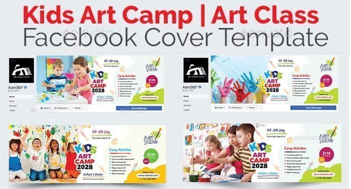 Kids Art Camp Facebook Cover Template Kids Art Camp Facebook Cover Template
