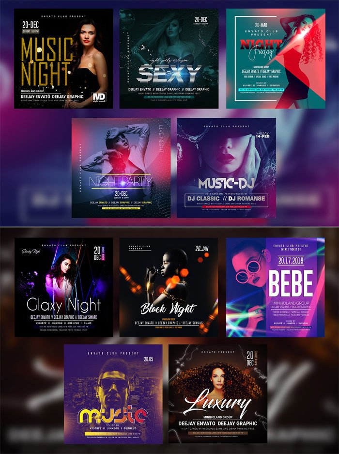 Ladies Night Flyer Template Bundle