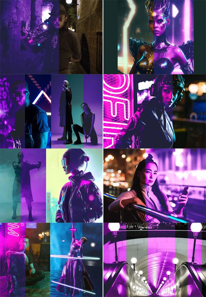 Neon Cyberpunk Photoshop Action Neon Cyberpunk Photoshop Action