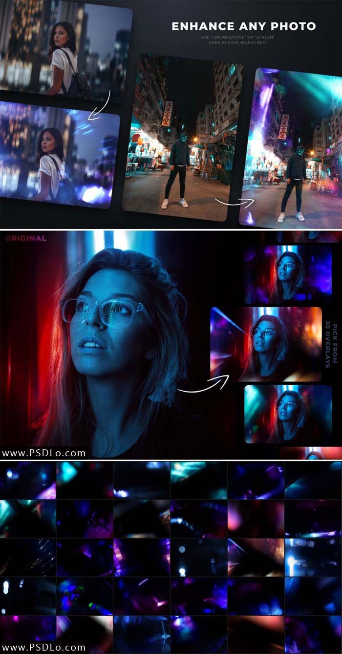 Neon Light Overlays v2 Free Download Neon Light Overlays v2
