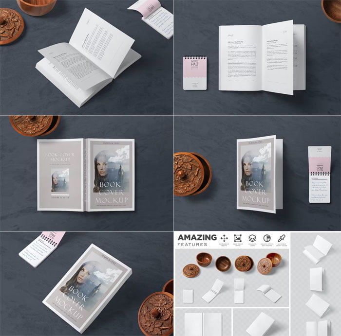 Octavo Soft Book Cover Mockups Octavo Soft Book Cover Mockups