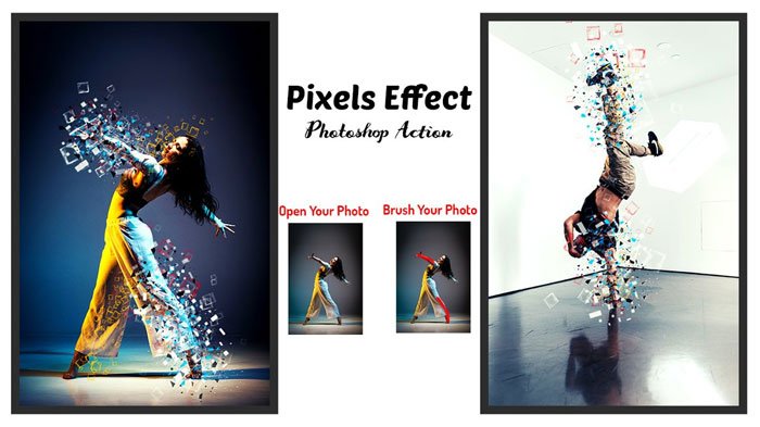 Pixels Effect Photoshop Action
