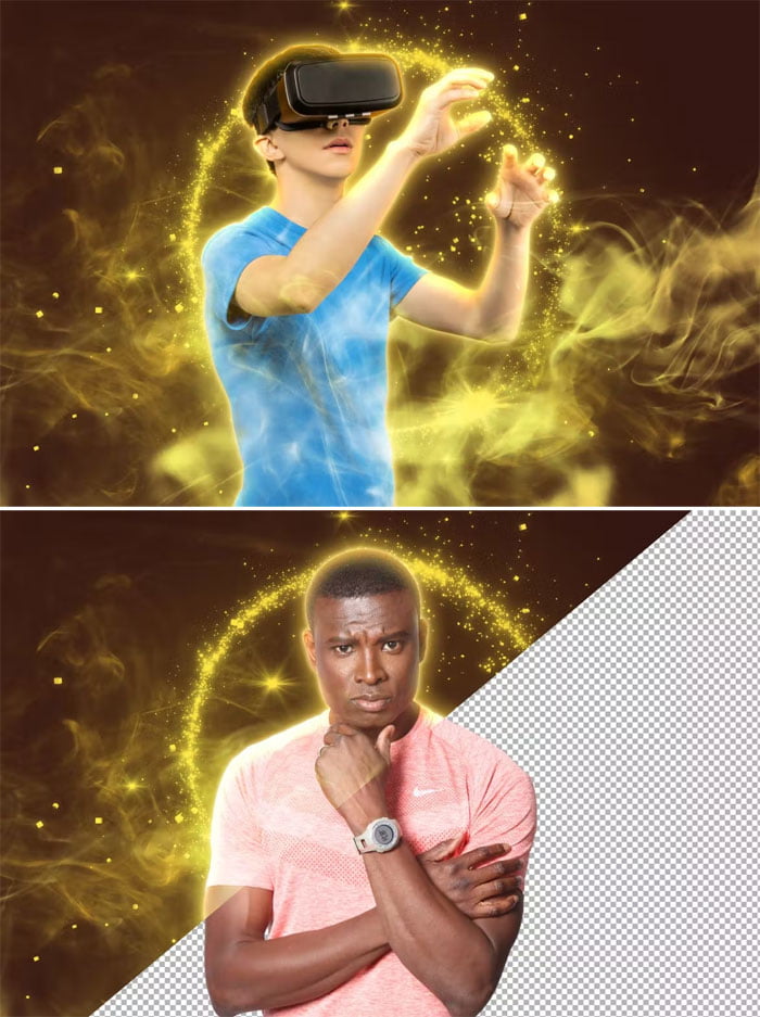 Smoke Glow Photo Effect