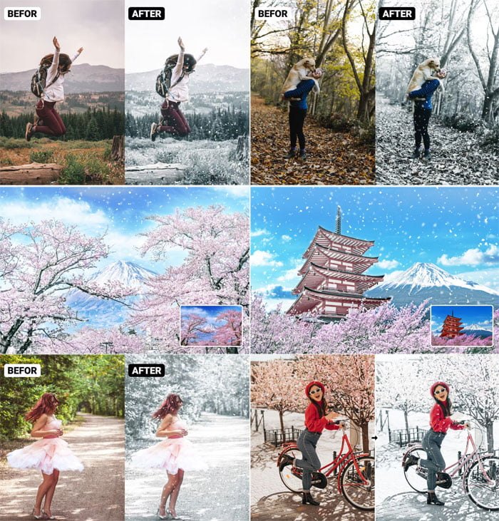 Snow Effect Photoshop Action